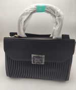 Textured Wave Flap Handbag - Zambeel