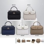 Textured Wave Flap Handbag - Zambeel