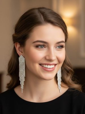 Tiered Diamond - Cut Fringe Earrings - Zambeel
