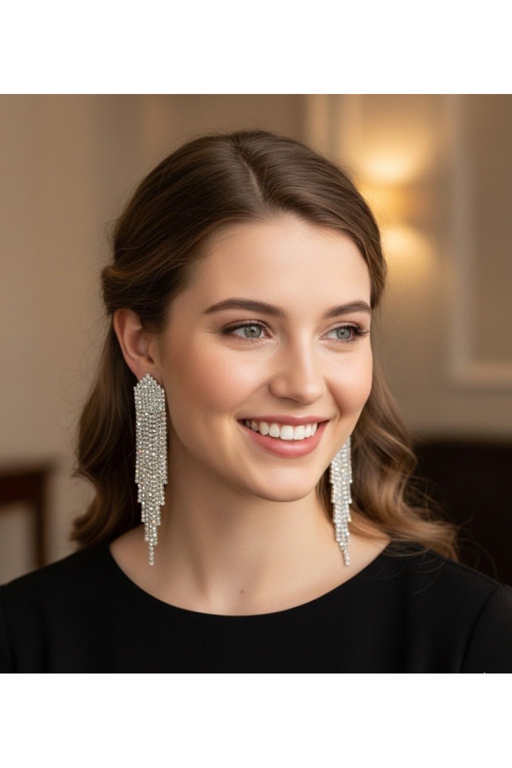 tiered-diamond-cut-fringe-earrings-3153507 Tiered Diamond - Cut Fringe Earrings - Zambeel