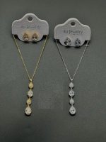 Triple Drop Teardrop Pendant Set - Zambeel