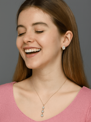 Triple Drop Teardrop Pendant Set - Zambeel