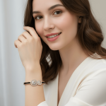 Twin Diamond Emblem Bangle - Zambeel