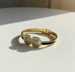 Twin Diamond Emblem Bangle - Zambeel