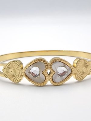 Twin Heart Radiance Bangle - Zambeel
