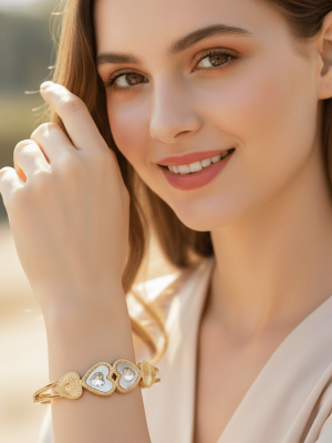 Twin Heart Radiance Bangle - Zambeel