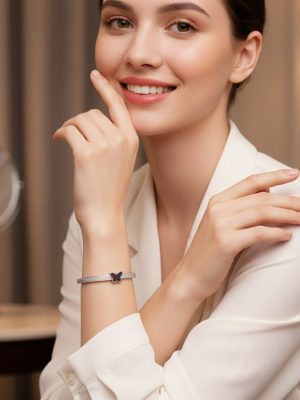 Dual Bar Sparkle Bangle & Ring Set