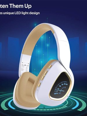 Wireless Headphones with LED Speedometer Display - Zambeel