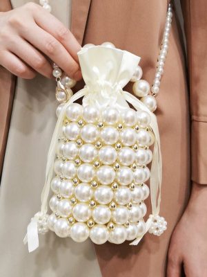 Women's Acrylic Dyed Handmade Beaded Handbag - Zambeel