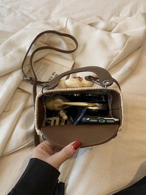 Women's Fashion Flower Weaving Straw Handbag - Zambeel